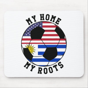 My Home My Roots Uruguay Flag Soccer Mouse Pad