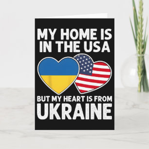 My Home Usa My Heart Ukraine Ukrainian American Pr Card