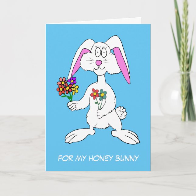 My Honey Bunny I Love You Card (Front)
