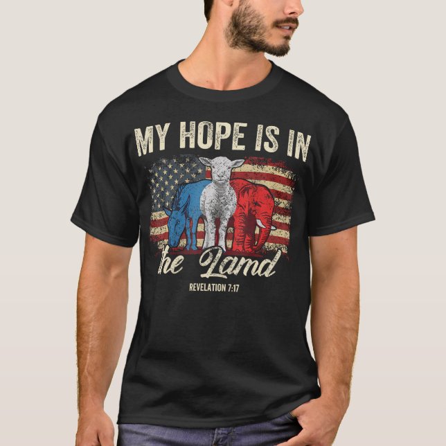 My Hope Is In The Lamb Funny Scripture Christian U T-Shirt (Front)