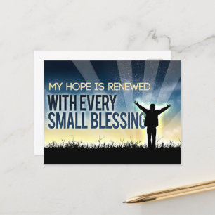 "My hope is renewed" Motivation Affirmation Postcard