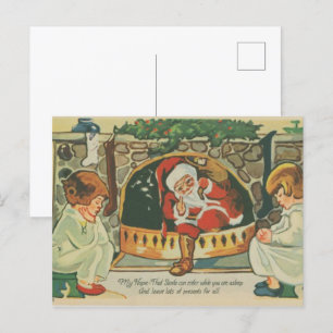 My hope--that Santa can enter while you are asleep Postcard