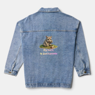My Horn Is Just Keratin – Broken Horn Rhino Wildli Denim Jacket