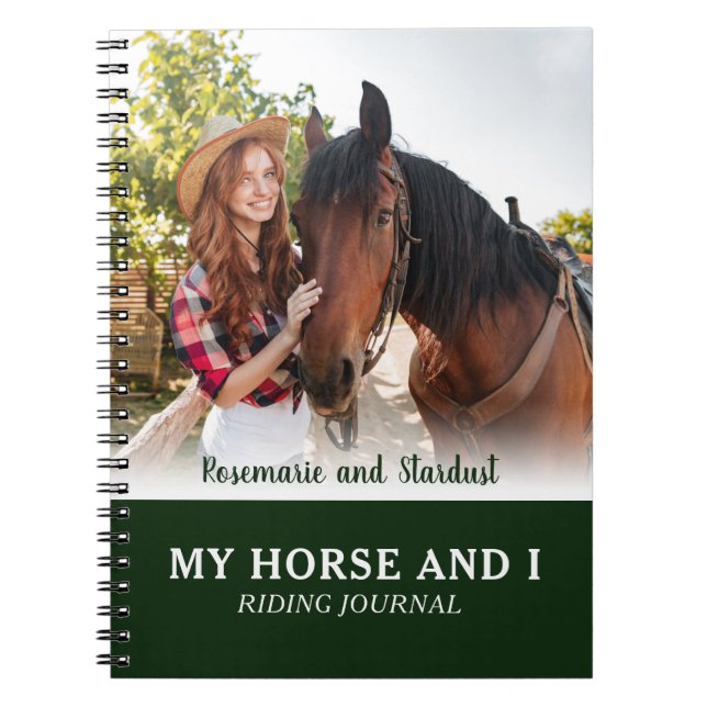 My Horse and I Riding Journal Personalised Photo (Front)