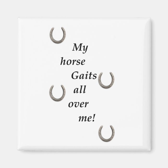 My Horse Gaits All Over Me magnet (Front)