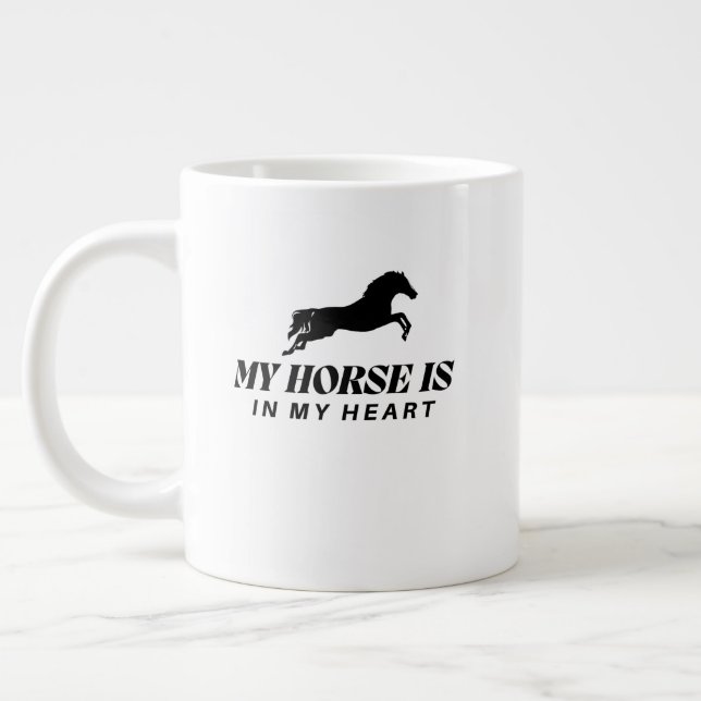 MY HORSE Horse Lover Shirt Large Coffee Mug (Left)