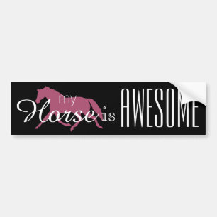 My Horse Is Awesome Equestrian Bumper Sticker
