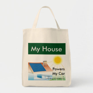 My House Powers My Car - grocery bag
