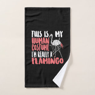 My Human Costume Im Really A Flamingo Mummy Cute Hand Towel