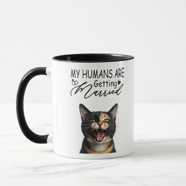 My Humans Are Getting Married Custom Cat Photo Mug (Left)