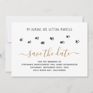 My Humans Are Getting Married Custom Pet Wedding Save The Date