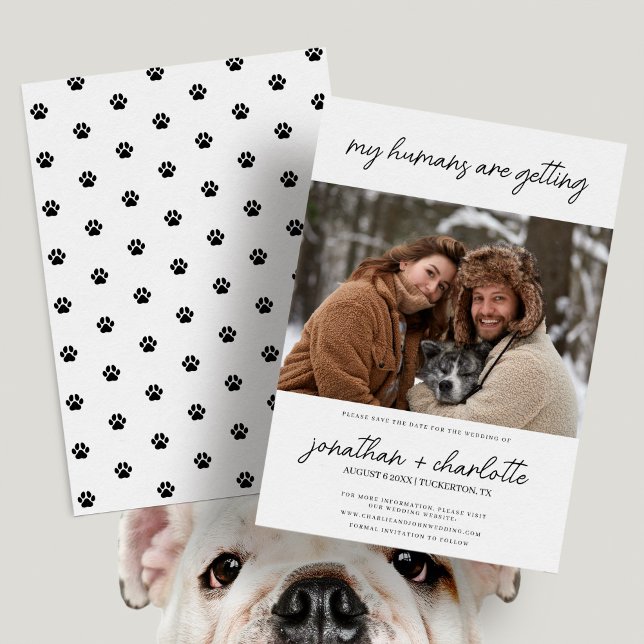 My Humans are Getting Married Funny Dog Wedding Save The Date (Creator Uploaded)