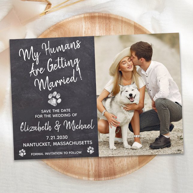 My Humans Are Getting Married Rustic Dog Wedding Save The Date (Creator Uploaded)