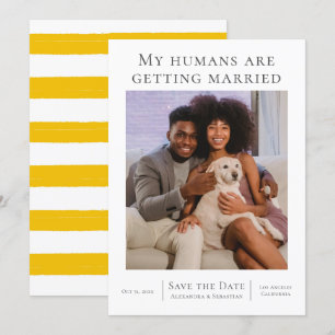 My Humans Are Getting Married Wedding Personalised Save The Date