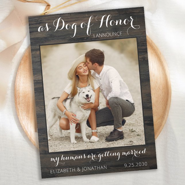 My Humans Are Getting Married Wedding Photo Dog Save The Date (Creator Uploaded)
