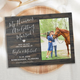 My Humans Getting Married Pet Photo Save The Date Announcement Postcard