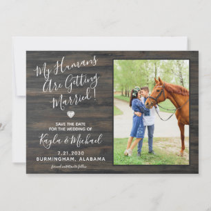 My Humans Getting Married Rustic Pet Wedding Horse Save The Date