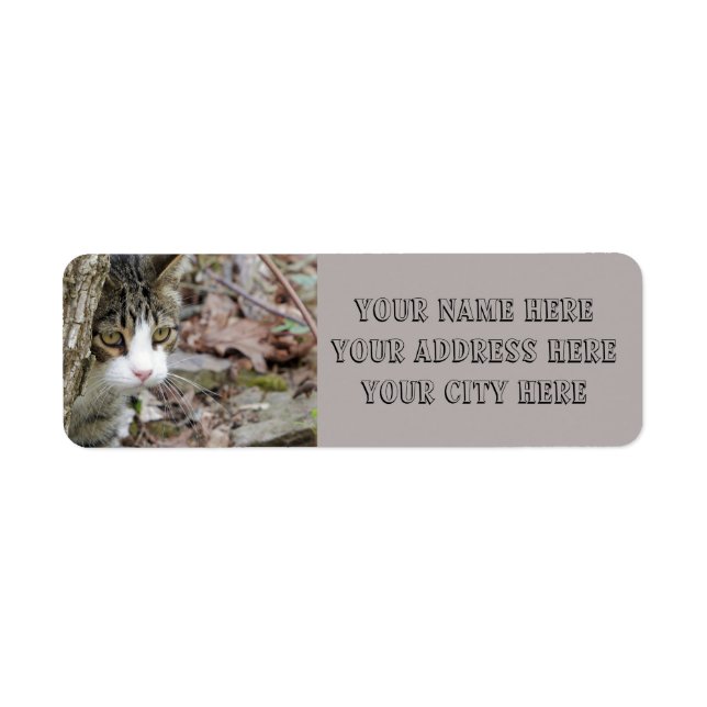 My Hunting Cat  Return Address Label (Front)