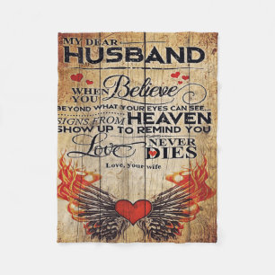 My Husband Birthday Gift Letter For Husband Fleece Blanket