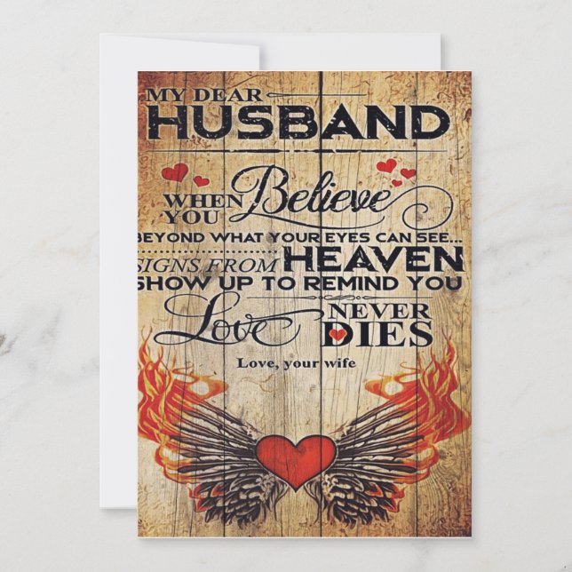 My Husband Birthday Gift | Letter For Husband | Holiday Card (Front)
