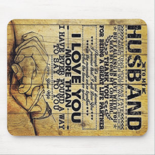 My Husband Birthday Gift Letter For Husband Mouse Pad