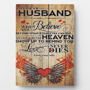 My Husband Birthday Gift Letter For Husband Plaque