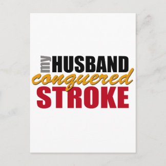 My Husband Conquered Stroke Postcard