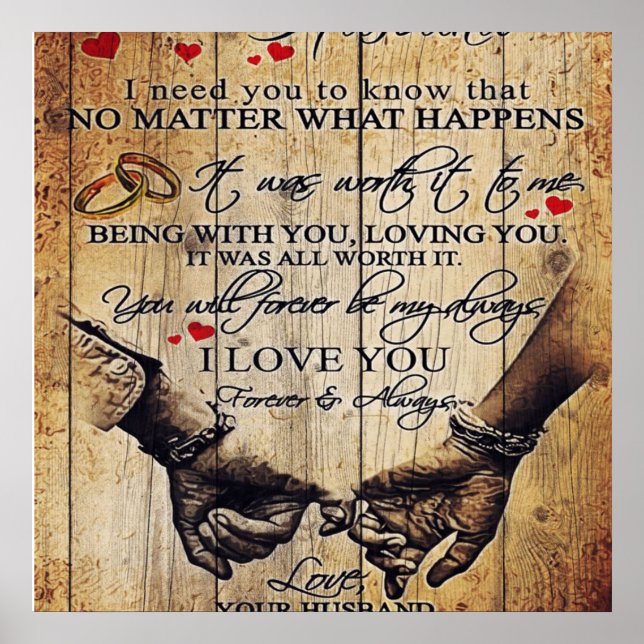 My Husband Gift | Letter For Him | Poster (Front)