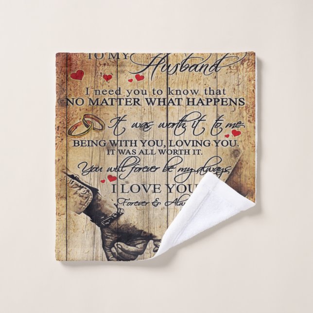 My Husband Gift | Letter For Him | Wash Cloth (Wash Cloth)