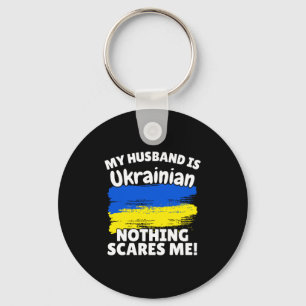 My Husband Is Ukrainian Funny Ukraine Flag Gift Fo Key Ring