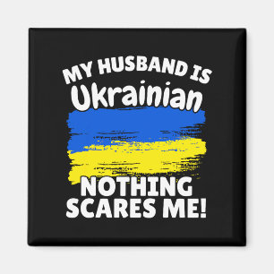 My Husband Is Ukrainian Funny Ukraine Flag Gift Fo Magnet