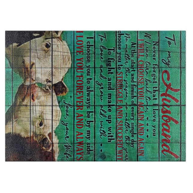 My Husband Letter Gift | Letter For Him | Cutting Board (Front)