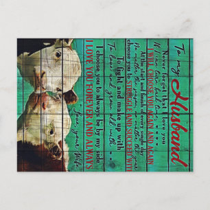 My Husband Letter Gift Letter For Him Postcard