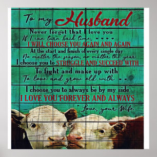 My Husband Letter Gift Letter For Him Poster