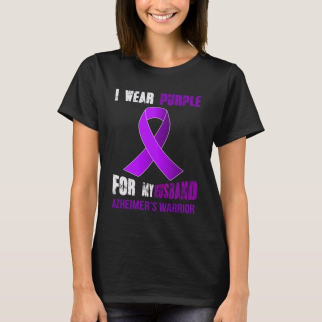 MY HUSBAND  MY ALZHEIMER S WARRIOR T-Shirt (Front)