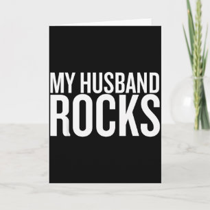 My Husband Rocks Fun Valentines Quote Card