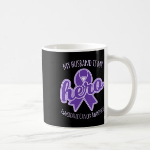 My Husbynd Is My Hero Pancreatic Cancer Awareness  Coffee Mug