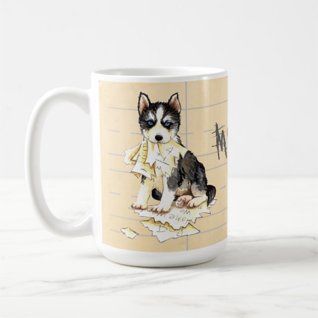 My Husky Ate my Homework Coffee Mug (Left)
