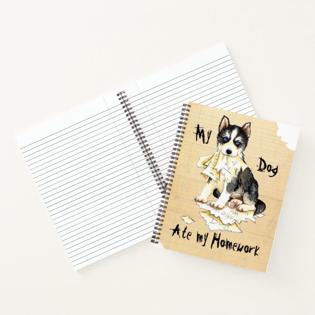 My Husky Ate my Homework Notebook (Inside)
