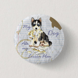 My Husky Ate my Lesson Plan 3 Cm Round Badge