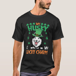 My Husky Is My Lucky Charm Irish St Patricks Day T-Shirt