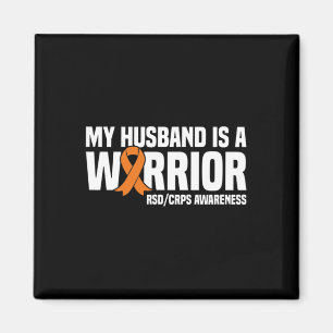 My Husnd Is A Warrior Orange Ribbon Rsdcrps Awaren Magnet