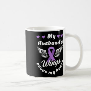 My Husnd's Wings Cover My Heart Overdose Awareness Coffee Mug