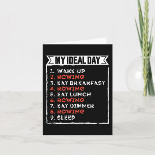 My Ideal Day Funny Rowing Birthday Gift Card