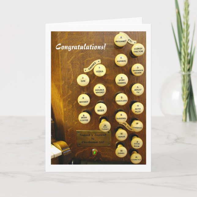 My ideal organ Congratulations card (Front)