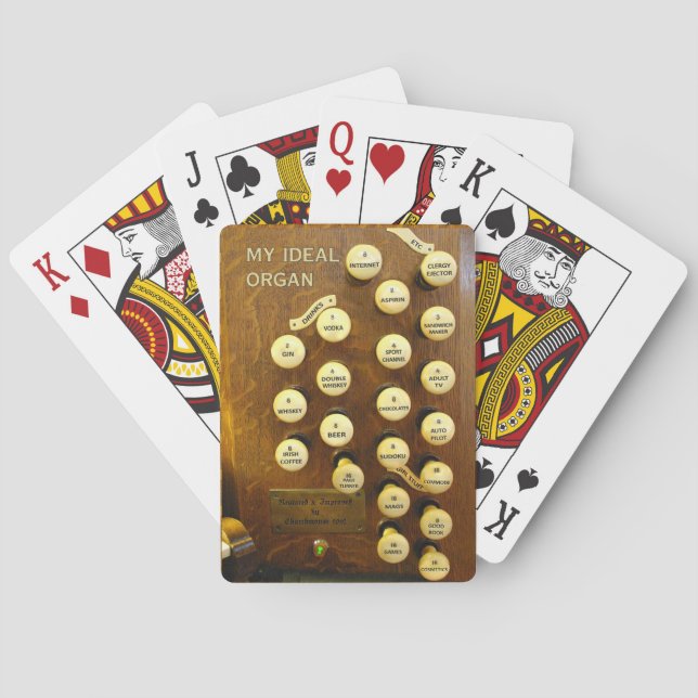 My ideal organ playing cards (Back)