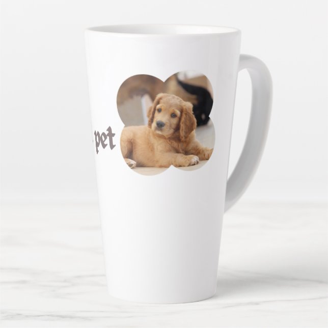 My Ideal Pet – Puppy Love Design Latte Mug (Right Angle)