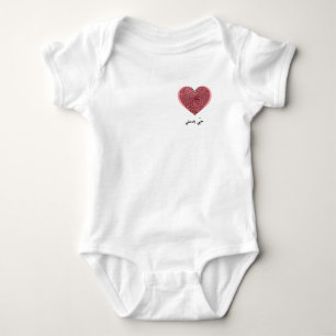 My Identity – Heart Fingerprint Design Baby Bodysuit