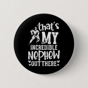 My Incredible Nephew Hockey Aunt Of A Hockey Playe 6 Cm Round Badge