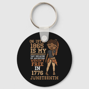My Independence Day Juneteenth Black Girl Women Ki Key Ring